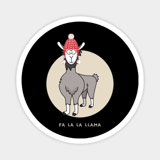 Fa la la llama funny christmas llama design Magnet